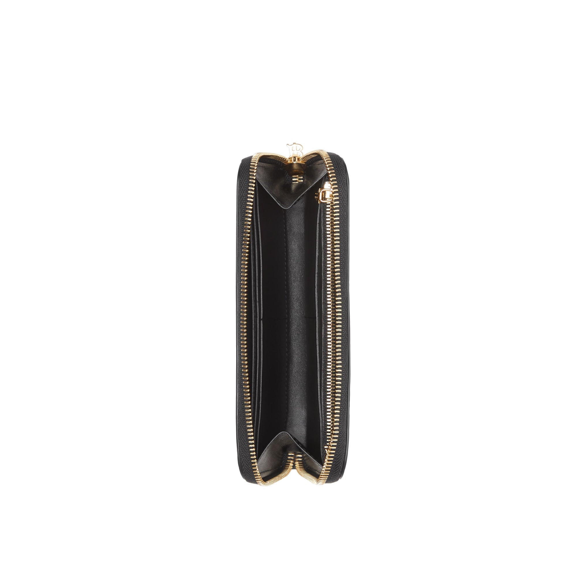 Portefeuille zippé en cuir Monogram - Black