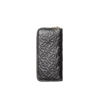 Portefeuille zippé en cuir Monogram - Black