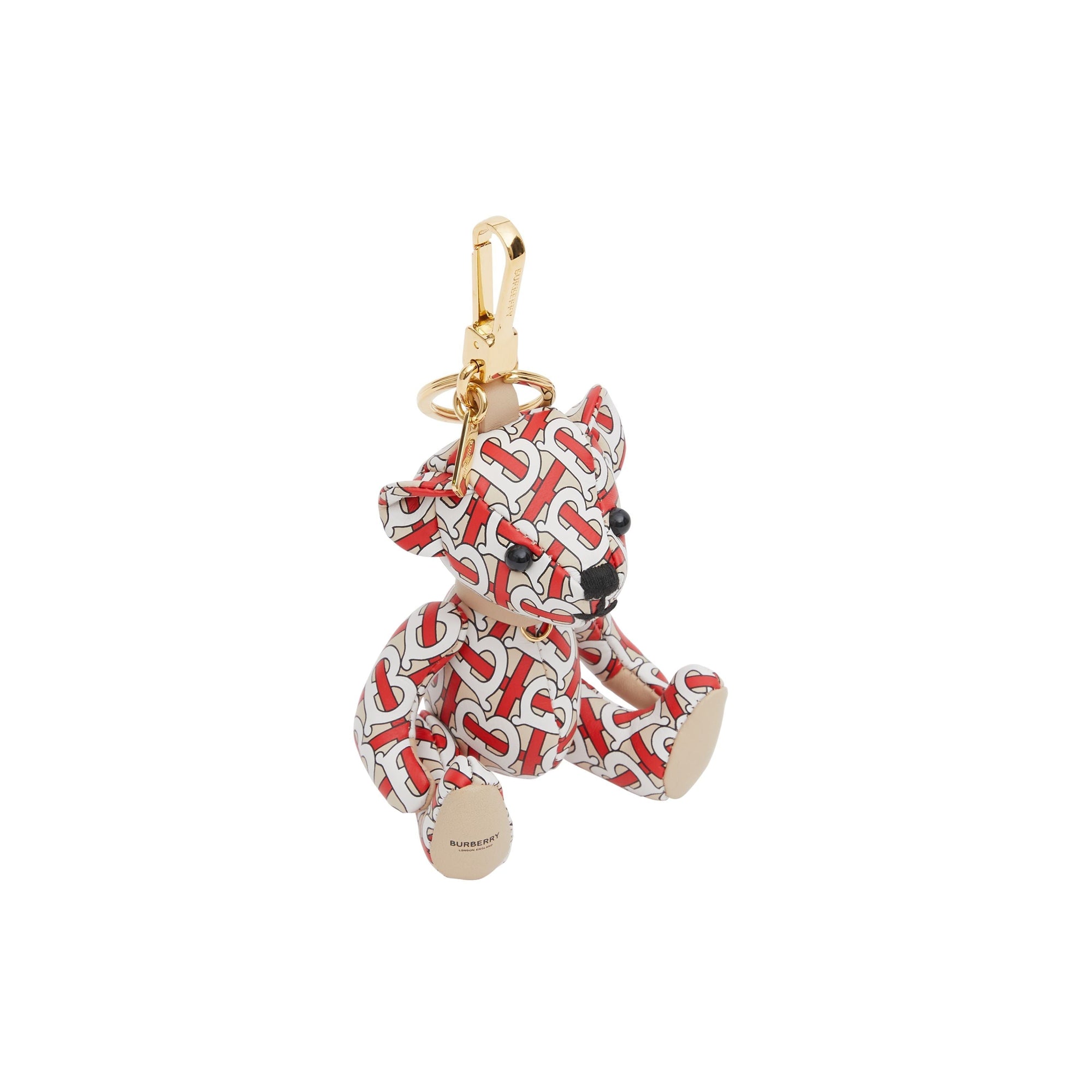 Bijou porte-clés Thomas Bear en cuir - Vermillion