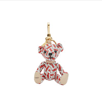 Bijou porte-clés Thomas Bear en cuir - Vermillion