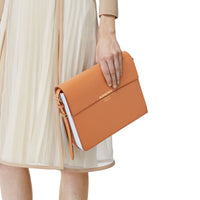 Grand sac Grace en cuir bicolore - Nutmeg & Pale Blue