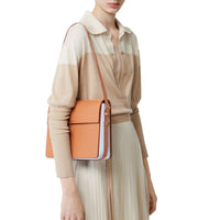 Grand sac Grace en cuir bicolore - Nutmeg & Pale Blue