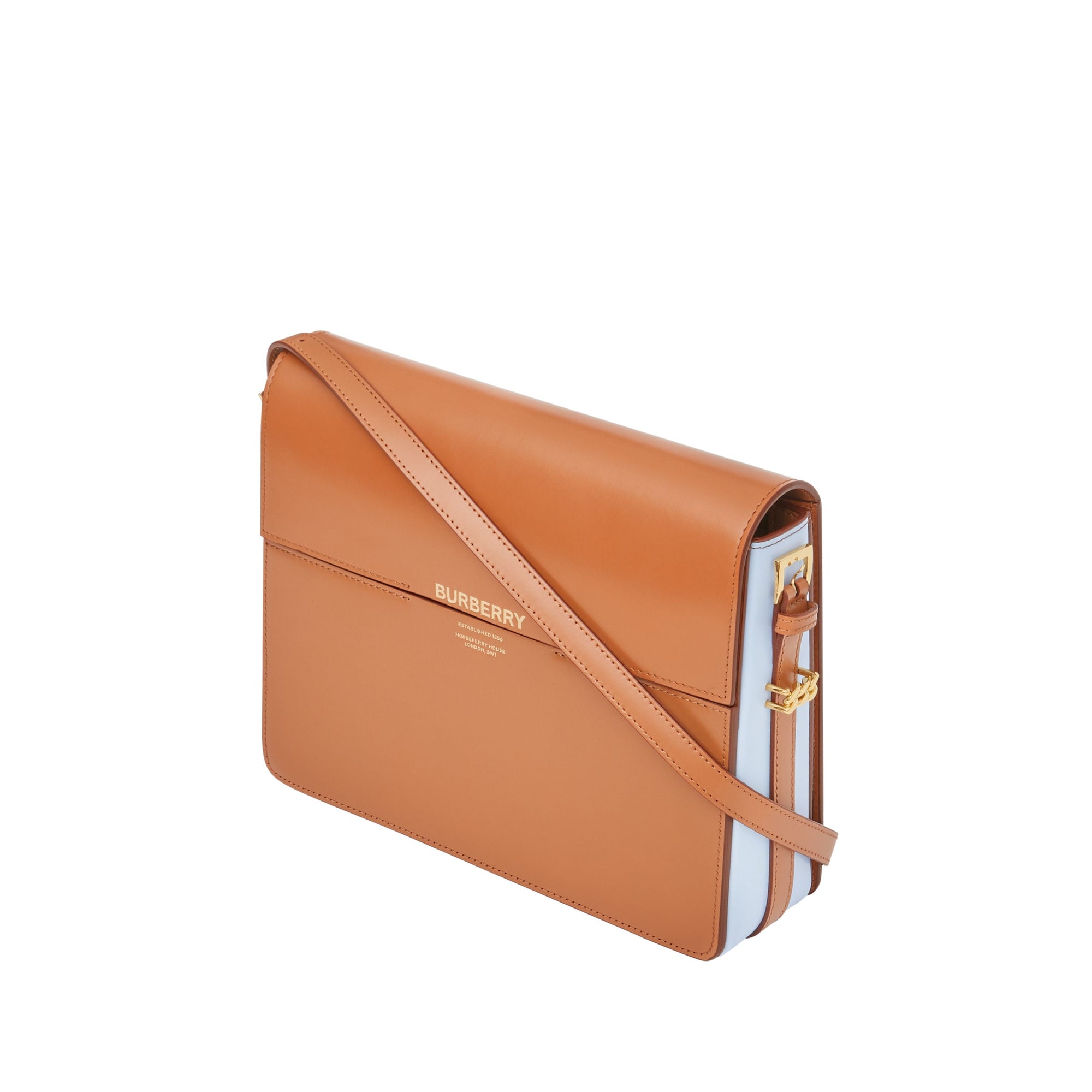Grand sac Grace en cuir bicolore - Nutmeg & Pale Blue