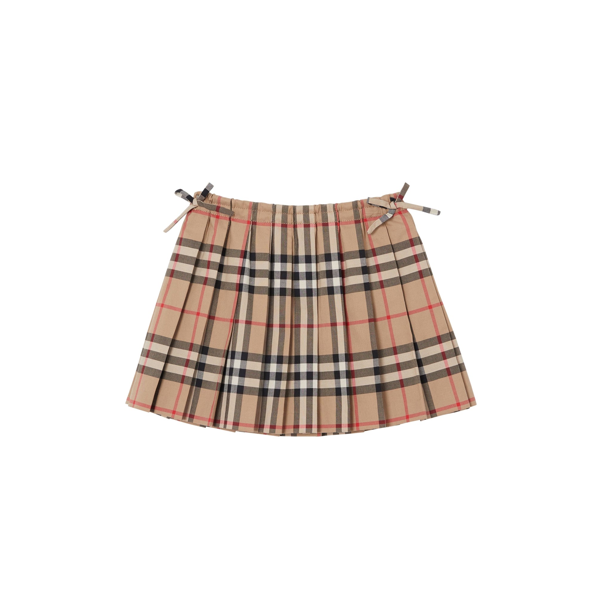 Jupe plissée en coton à motif Vintage check - Archive Beige Check