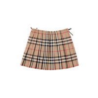 Jupe plissée en coton à motif Vintage check - Archive Beige Check