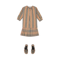 Jupe plissée en coton Vintage Check - Archive Beige Check