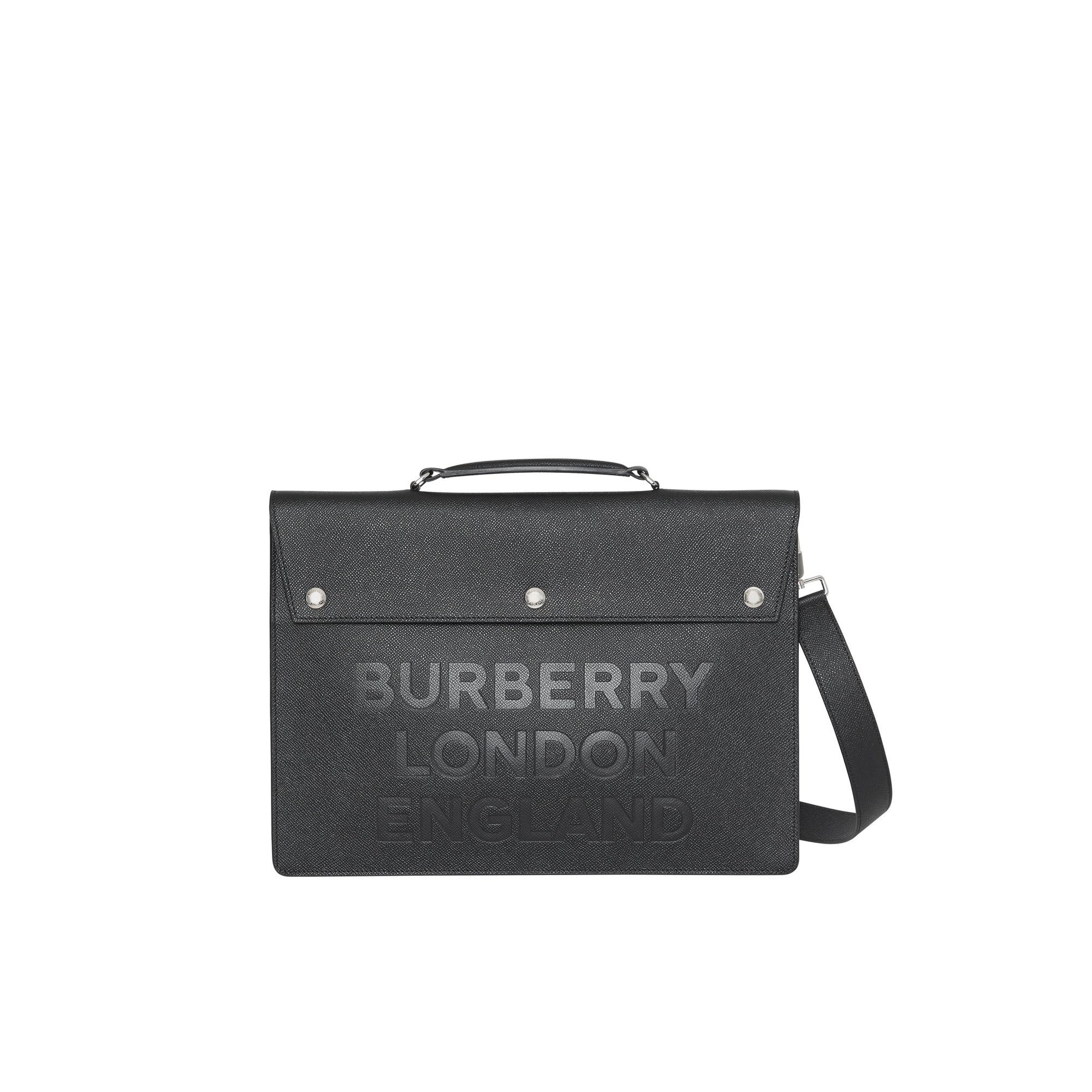 Porte-documents en cuir et logo - Black