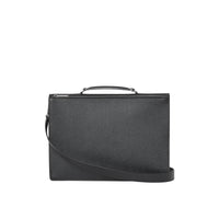 Porte-documents en cuir et logo - Black
