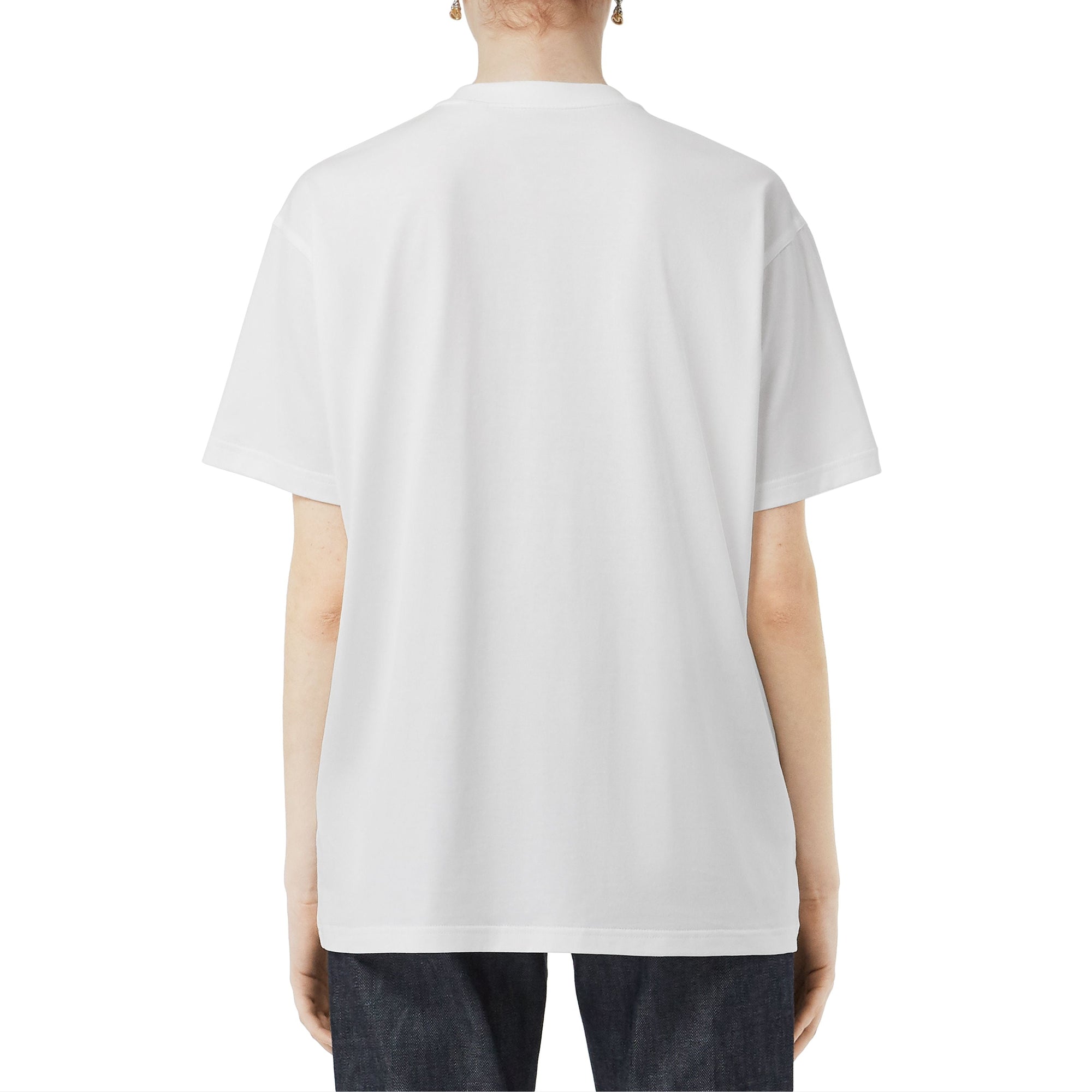 T-shirt oversize en coton à logo - White