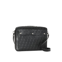 Attaché-case en cuir Monogram à triple pression - Black