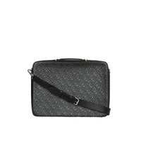Attaché-case en cuir Monogram à triple pression - Black