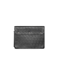 Porte-documents en cuir Monogram à triple pression - Black