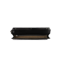 Porte-documents en cuir Monogram à triple pression - Black