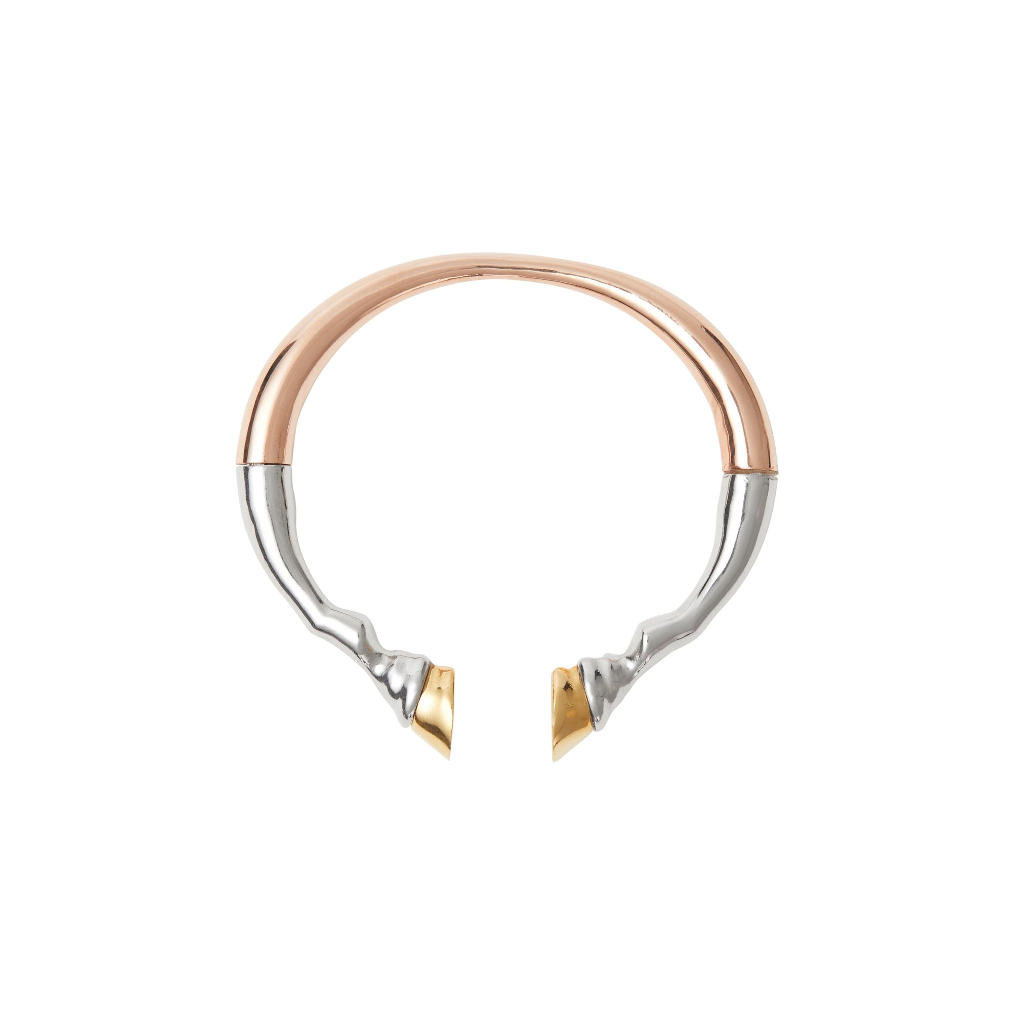 Manchette sabot plaquée or rose et palladium - Rose Gold & Palladium