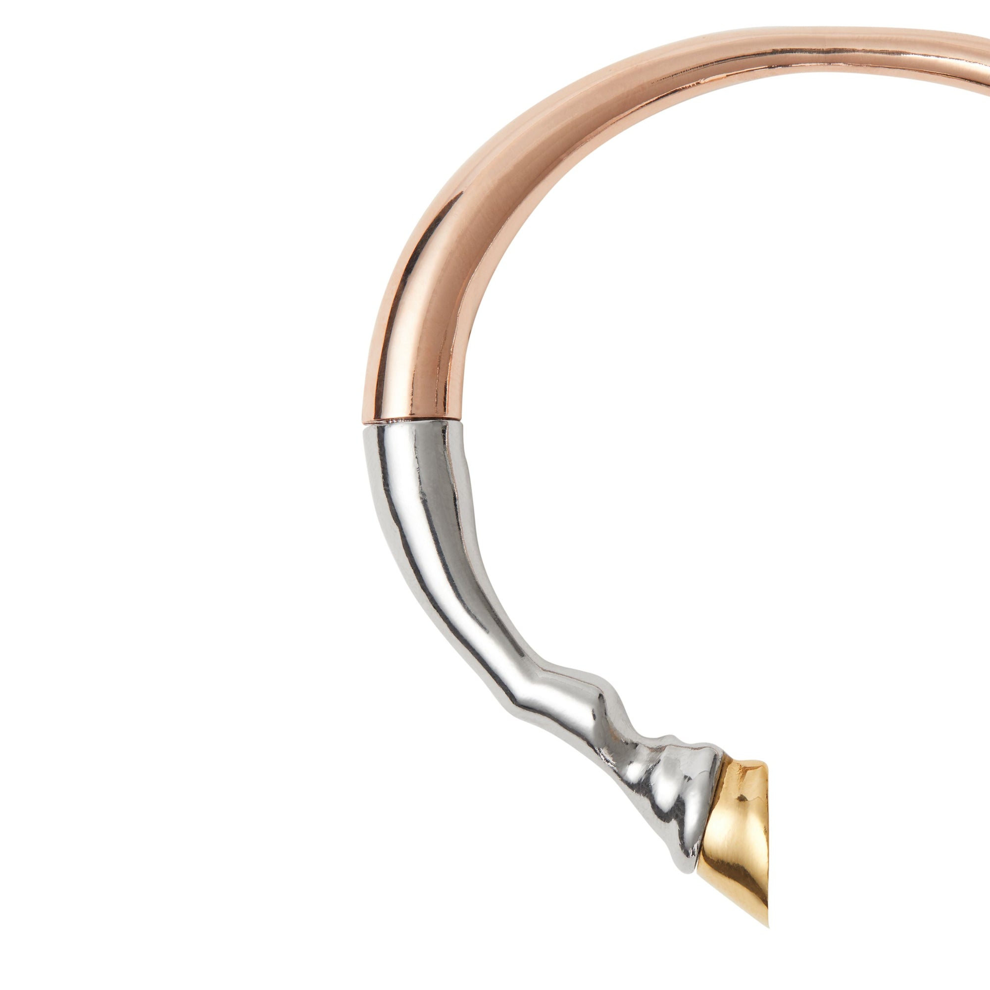 Manchette sabot plaquée or rose et palladium - Rose Gold & Palladium