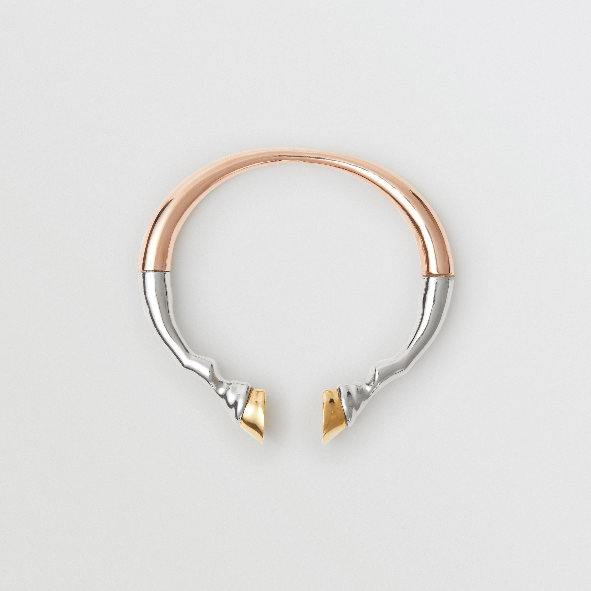 Manchette sabot plaquée or rose et palladium - Rose Gold & Palladium