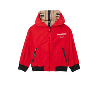 Veste à capuche réversible avec rayures iconiques - Bright Red