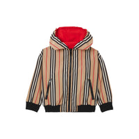 Veste à capuche réversible avec rayures iconiques - Bright Red