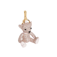 Bijou porte-clés Thomas bear en cuir Monogram - Blush Pink