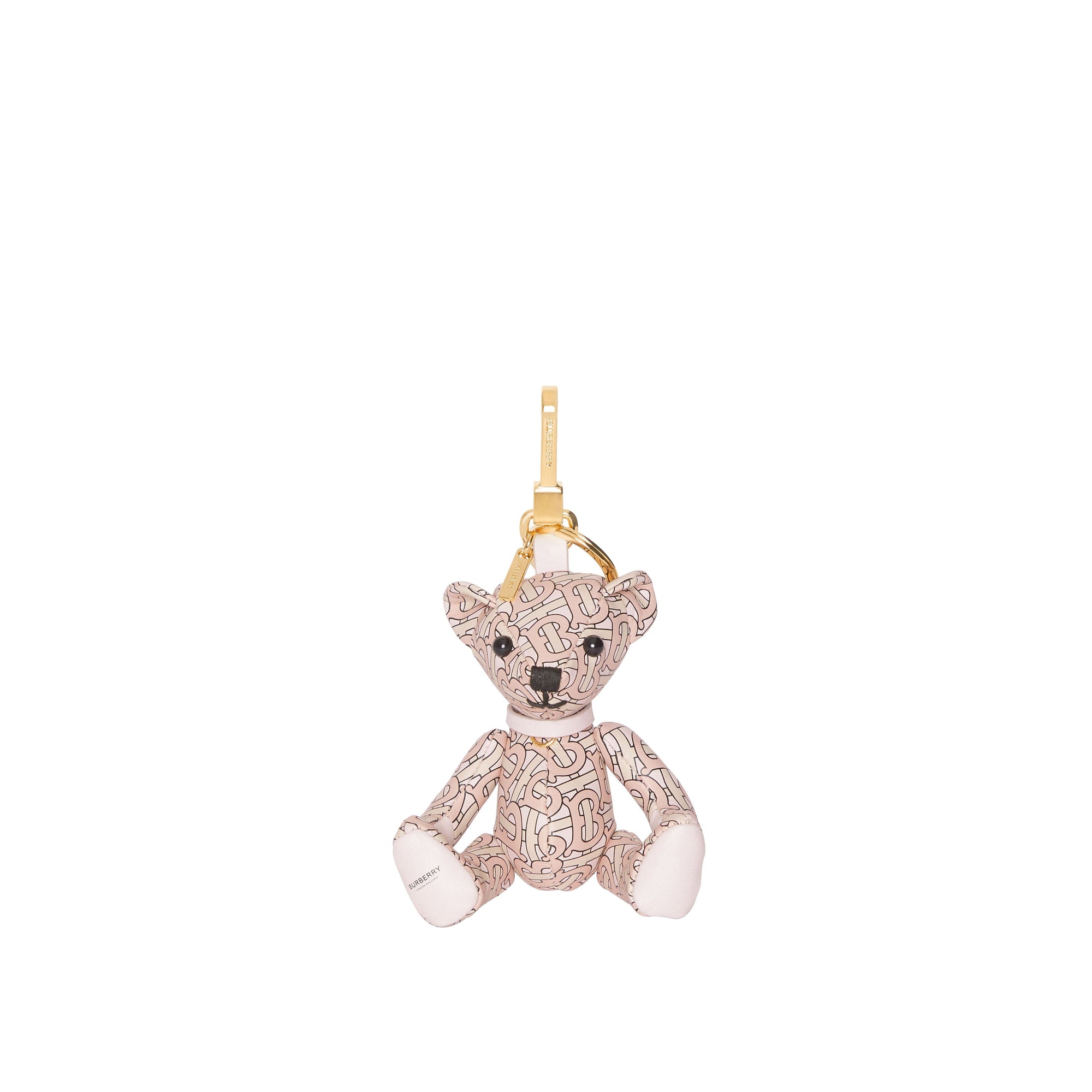 Bijou porte-clés Thomas bear en cuir Monogram - Blush Pink