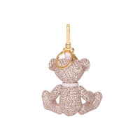 Bijou porte-clés Thomas bear en cuir Monogram - Blush Pink
