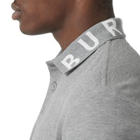 Polo à logo en intarsia - Pale Grey Melange