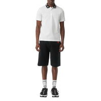 Polo à logo en intarsia - White
