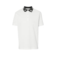 Polo à logo en intarsia - White