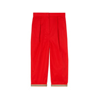Pantalon fuselé en sergé de coton - Bright Red