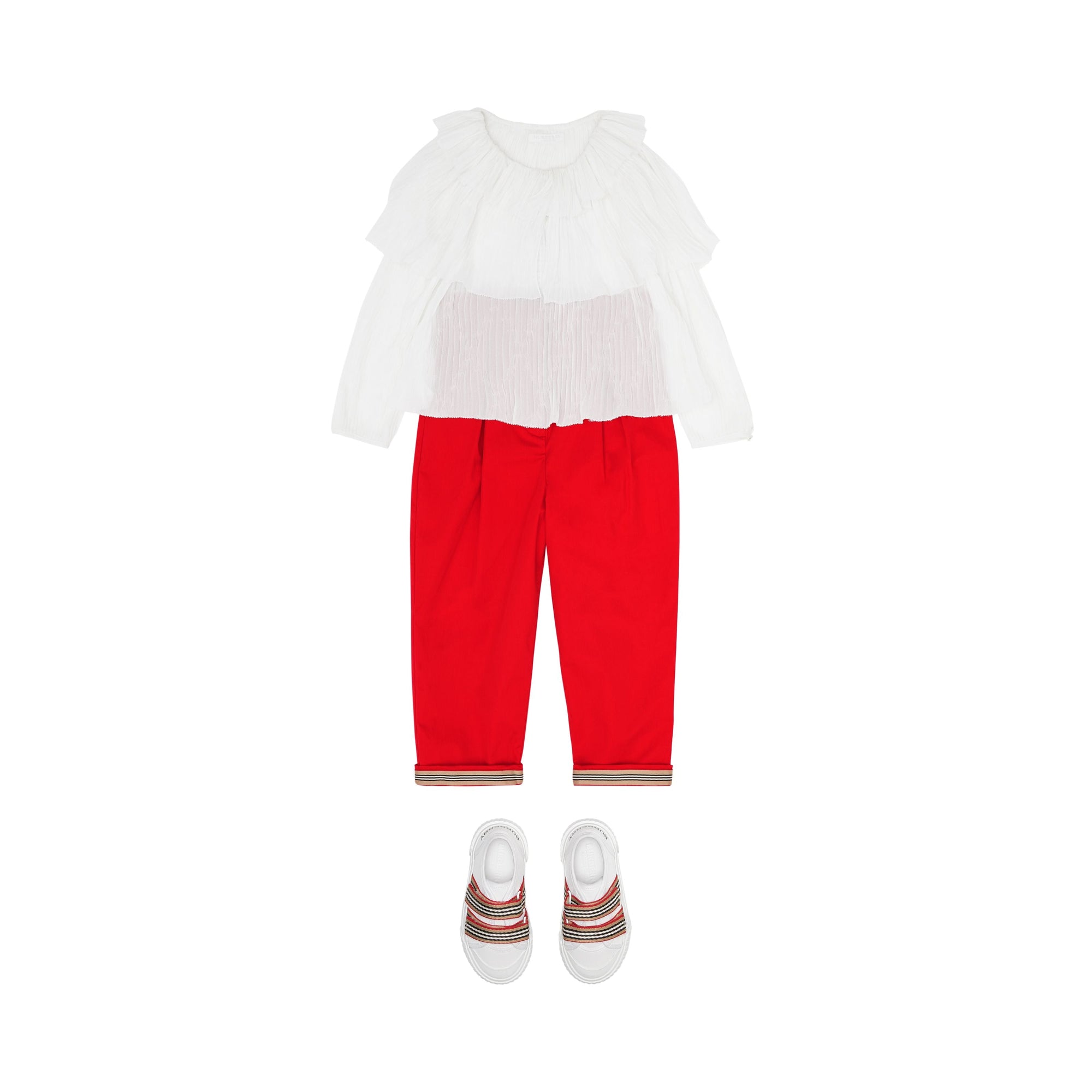 Pantalon fuselé en sergé de coton - Bright Red