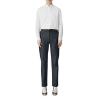 Chemise en coton Monogram à col boutonné - White