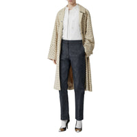 Chemise en coton Monogram à col boutonné - White