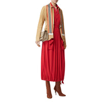 Foulard ultrafin en soie à rayures iconiques - Archive Beige