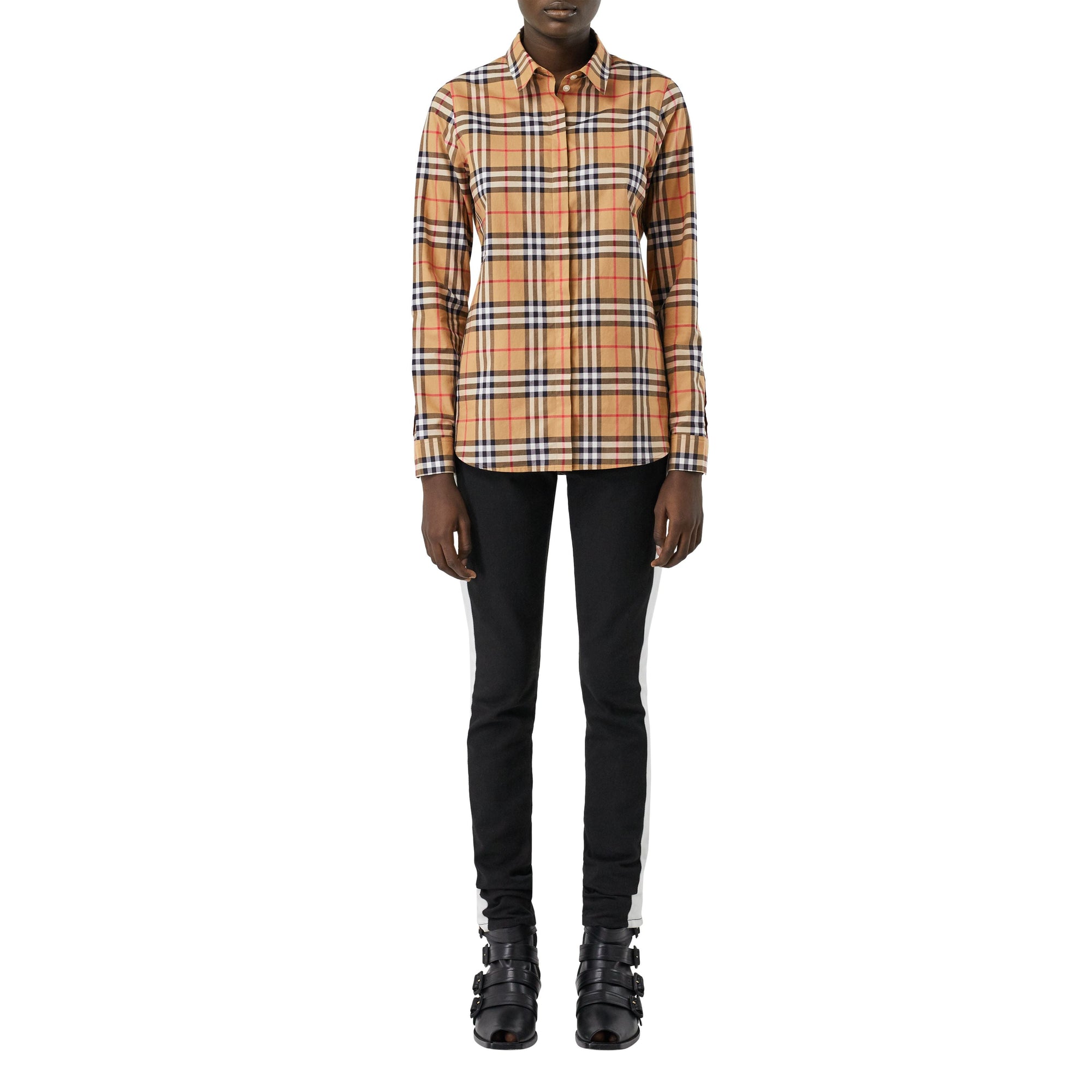 Chemise oversize à motif Vintage check - Antique Yellow Check