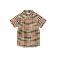 Chemise à manches courtes en coton Vintage Check - Archive Beige