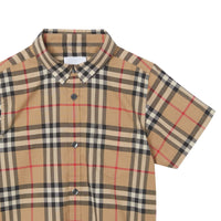 Chemise à manches courtes en coton Vintage Check - Archive Beige