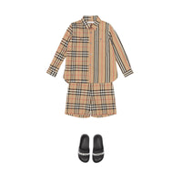 Short ajusté à motif Vintage check - Archive Beige Check
