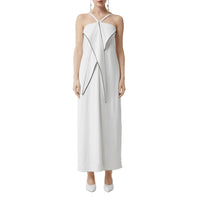 Robe en jersey stretch à effet drapé - White