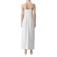 Robe en jersey stretch à effet drapé - White