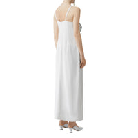 Robe en jersey stretch à effet drapé - White