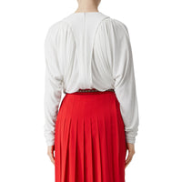 Haut oversize à manches longues en jersey - White