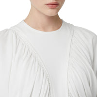 Haut oversize à manches longues en jersey - White