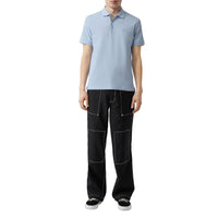 Polo en piqué de coton Monogram - Pale Blue