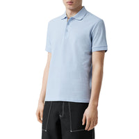 Polo en piqué de coton Monogram - Pale Blue