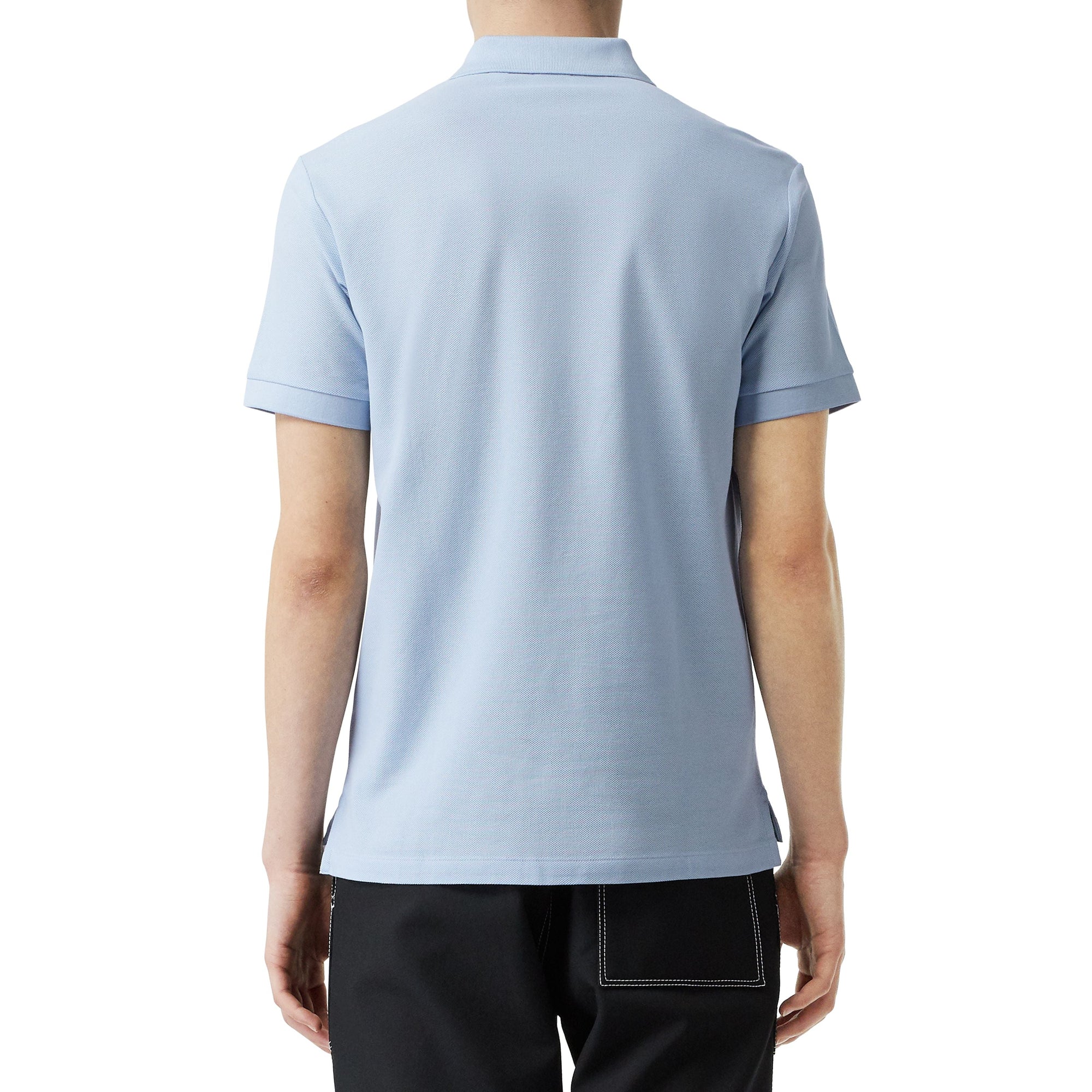 Polo en piqué de coton Monogram - Pale Blue