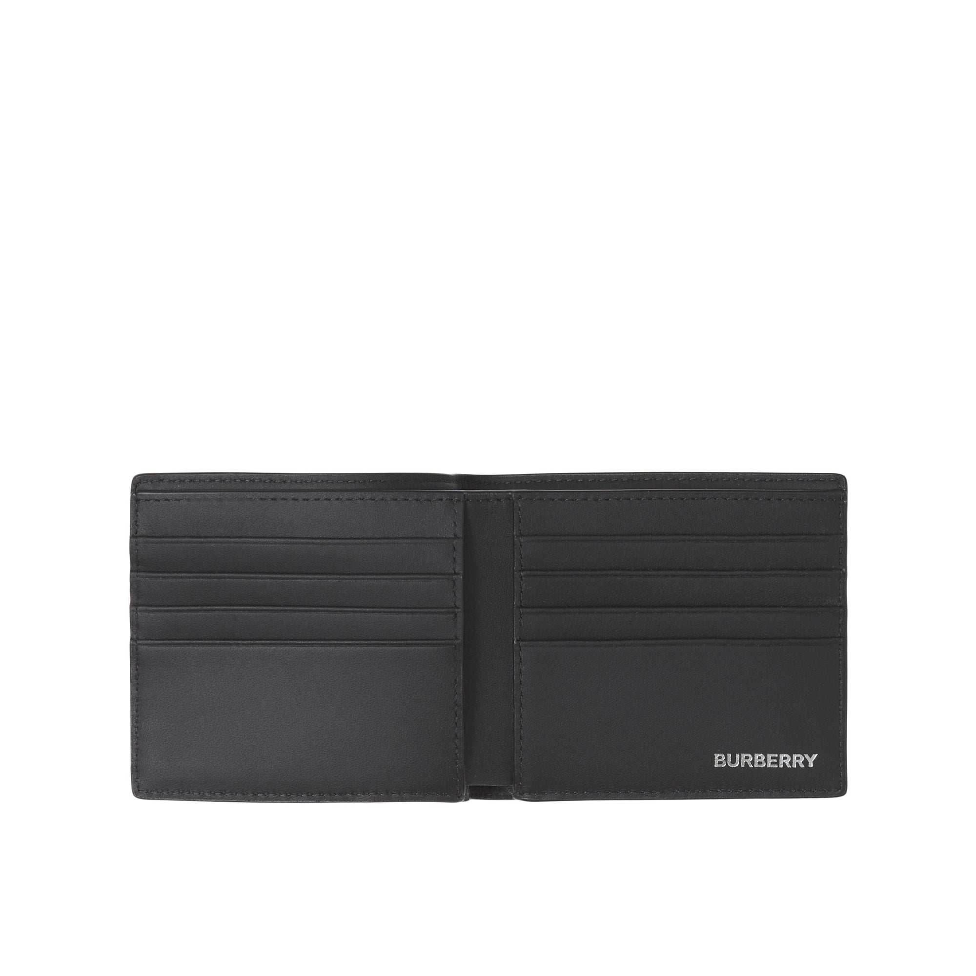 Portefeuille international à deux volets en cuir - Dark Charcoal