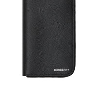 Portefeuille zippé en cuir grainé - Black