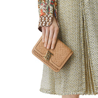 Sac ceinture TB en cuir d'agneau Monogram matelassé - Honey