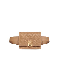 Sac ceinture TB en cuir d'agneau Monogram matelassé - Honey