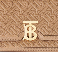 Sac ceinture TB en cuir d'agneau Monogram matelassé - Honey